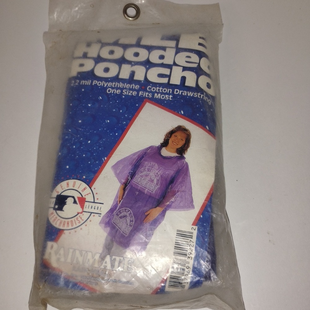 Colorado Rockies Official MLB 1 Size Fits Most 2.2 mil Pullover Rain Poncho NEW